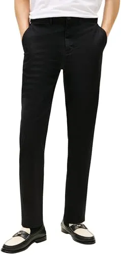 Tommy Hilfiger Herren Chino, Schwarz, 32 W / 32 L - Elegante schwarze Chino für Herren von Tommy Hilfiger. Hochwertige Verarbeitung und zeitloses Design für vielseitige Kombinationen.