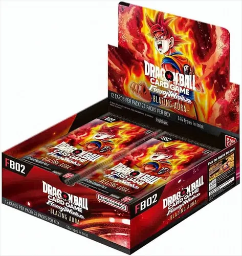 🔥 Hot Sale 🔥 Dragon Ball Super Card Game Fusion World Blazing Aura FB02-EN - TCG OVP Displays, 1. Auflage mit 24 Booster-Karten, ideal für Dragon Ball-Fans und Sammler, hergestellt von Bandai in Japan.