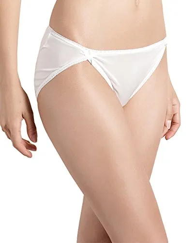 SilRiver Damen 100% Seiden Komfortable Höschen Unterwaesche Seide Slips Atmungsaktiver Stretch Modische Slips Seidige Berühru (Medium, Weiß)