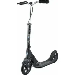 MICRO MOBILITY SYSTEMS Micro Downtown Scooter - Schwarz/Silber - Klassischer Roller für den täglichen Gebrauch, leicht und faltbar, ideal für Bus und Bahn. Genießen Sie Komfort und Sicherheit mit breitem Deck und Handbremse.