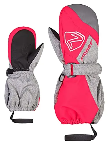 Ziener Laurus-z AS Mitten Glove Mini light mélange.neon pink (823758) 4,5 - Skihandschuh Fäustlinge für Kinder, wasser- und winddicht dank ZIENER AQUASHIELD, mit extra langer Stulpe für perfekten Sitz und optimale Wärme.