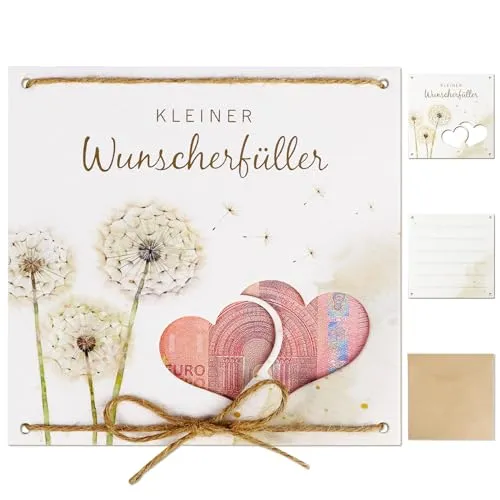 COLOFALLA Wunscherfüller Geldgeschenke Verpackung Karte Glücksbringer Grußkarte Geschenkverpackung für Geburtstag Hochzeit Jugendweihe Taufe Konfirmation Frauen Männer