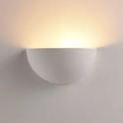 Lindby Wandleuchte Narin, dimmbar - Moderne Wandleuchte aus überstreichbarem Gips, ideal für stimmungsvolle Beleuchtung. Strahlt Licht behaglich nach oben ab und ist perfekt für Wohnräume.