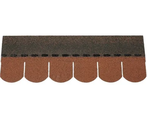 Biberschindeln ziegelrot Pack = 3 m² - Dachverkleidung aus robusten Bitumenschindeln, in ansprechendem Ziegelrot für eine langlebige und stilvolle Optik.