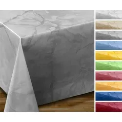 Beautex Wachstuchtischdecke Marmorstein grau 140x240 cm - Abwischbare Gartentischdecke aus strapazierfähigem PVC, ideal für Innen- und Außenbereiche. Pflegeleicht und rutschfest – perfekt für jede Gelegenheit!
