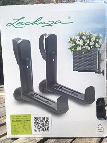 Lechuza Halter schwarz für Balconera Balkonkästen 19033 Balkonkastenhalter