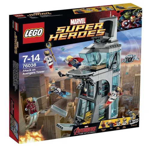 LEGO 76038 Marvel Super Heroes: Überfall auf den Avengers Tower - Erlebe den spannenden Überfall auf den Avengers Tower mit diesem LEGO Set. Enthält detaillierte Figuren und spannende Elemente für kreative Abenteuer im Marvel-Universum.