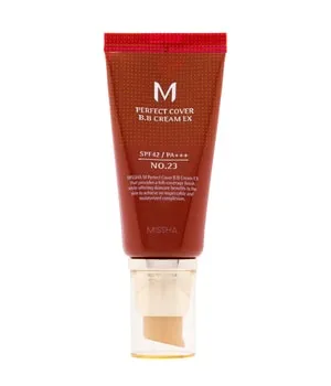 MISSHA Perfect Cover BB Cream 50ml #23 Natural Beige - Multifunktionale BB-Creme mit SPF 42: Bietet zuverlässigen UV-Schutz und natürliche Deckkraft. Ideal für den täglichen Gebrauch, sorgt für ein frisches Hautgefühl und eine gleichmäßige Teintierung.