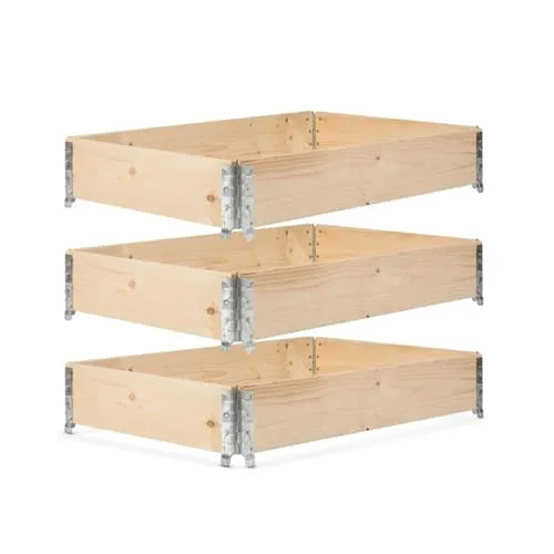 gardivo Hochbeet 120 x 80 x 20 cm - Hochwertiger Palettenrahmen aus Holz - Blumenkübel für Hochbeete, ideal für Gemüse- und Kräuteranbau, modular und einfach zu montieren, aus hochwertigen, witterungsbeständigen Materialien.