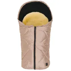 Kaiser Naturfellprodukte Babyschalen-Fußsack "Little Sheepy" in Beige - 80 x 40 cm - Hochwertiger Fußsack für Babyschalen, mit wind- und wasserabweisendem Obermaterial. Ideal für Komfort und Wärme unterwegs, perfekt für die Gruppe 0.