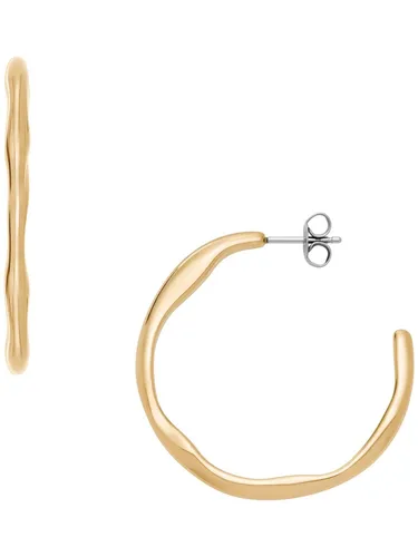 Skagen Damen Ohrringe aus Edelstahl in Mattes Gold - Elegante Ohrringe aus poliertem Edelstahl, ideal für jeden Anlass und mit praktischem Poussette-Verschluss für sicheren Halt.