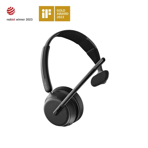 EPOS IMPACT 1030 Kabelloses Headset mit Mikrofon - Einseitiges Bluetooth-Headset mit herausragender Sprachqualität und Geräuschunterdrückung, ideal für Multitasking im Büro und unterwegs.
