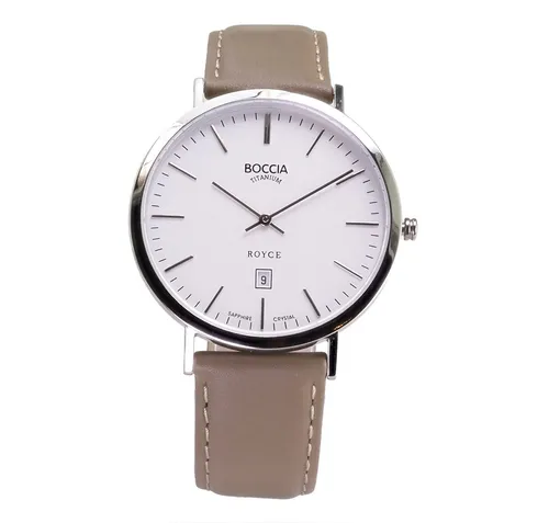 Boccia Herren Uhr 3589-01 - Titan Armbanduhr mit Saphirglas - Armbanduhren für Herren, klassischer Stil mit 42 mm Titan-Gehäuse, wasserdicht bis 30 m und ausgestattet mit kratzfestem Saphirglas.
