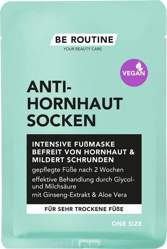 BE ROUTINE Fußmaske Socken, Anti Hornhaut (1 Paar) (2 St)