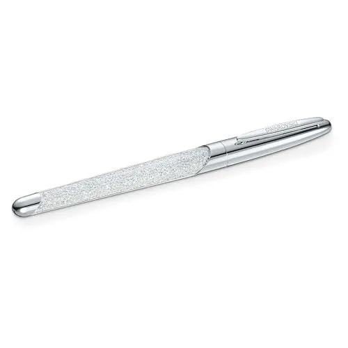 Swarovski Cryst Nova Tintenroller aus Kristallen - Luxuriöses Schreibgerät - Druckkugelschreiber mit über 1.000 funkelnden Kristallen, verchromten Details und ergonomischem Design für ein komfortables Schreibgefühl.