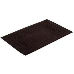 Vossen Badematte Feeling, 60x100 cm, beidseitig nutzbar - Badteppich aus 100% Baumwolle, ideal für Fußbodenheizung und maschinenwaschbar bis 60°C, vereint Komfort und Stil in Schwarz mit Hoch-Tief Effekt.