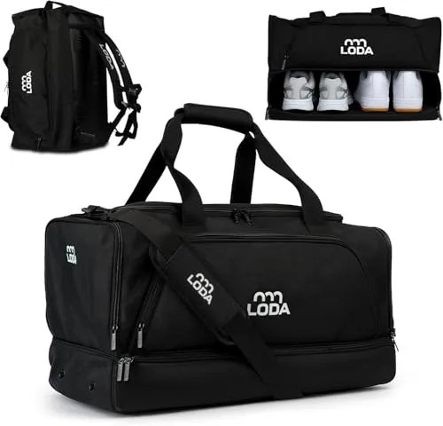 LODA compact (48L) Multifunktions-Sporttasche - Klassische Sporttaschen mit Rucksackfunktion, Schuh- und Nassfach – ideal für Alltag und Training, kompakt und praktisch für aktive Nutzer.
