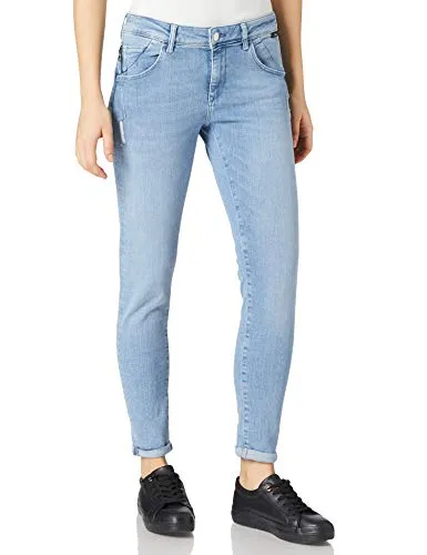Mavi Damen Jeans Hose LEXY Lt Sky Glam - Damen Jeans im Mid-Rise Super Skinny Schnitt, aus hochwertiger Baumwolle für perfekten Tragekomfort. Ideal für modische Outfits in Blau.