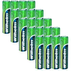 AAA Mikro AKKU Wilhelm Universal Batterien 20er Pack - 20 wiederaufladbare AAA Mikro AKKU Wilhelm Batterien (1,2 V) mit hoher Kapazität von 950 mAh - ideal für energieintensive Geräte wie Digitalkameras und Smart Home Anwendungen.