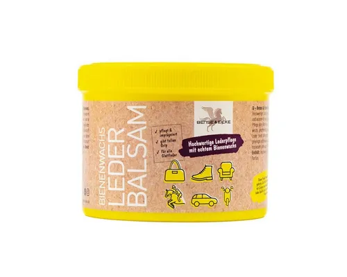 Bense & Eicke Bienenwachs-Lederpflege-Balsam 500 ml - Hochwertiger Lederbalsam zur Pflege von Glattleder. Mit echtem Bienenwachs und Ölen für geschmeidiges, wasserabweisendes Leder. Ideal für Sattelzeug, Bekleidung und Möbel. Verlängert die Lebensdauer und bewahrt die Atmungsaktivität.