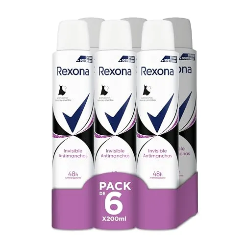 Rexona Invisible Deosol Anti-Transpirant für Damen, Black&White, 200 ml, 6 Stück