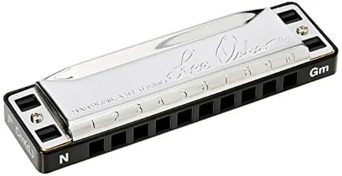 Lee Oskar 797040 Natural Minor G-Moll Mundharmonika - Mundharmonika für Blues, Rock und Jazz mit 10 Kanzellen, 5-fach verschraubten Stimmplatten aus Messing und einem robusten Edelstahl-Deckel. Ideal für Musiker, die vielfältige Klänge suchen.