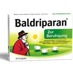 Baldriparan Zur Beruhigung 30 ST - Pflanzliches Arzneimittel zur Beruhigung bei innerer Unruhe und nervösen Einschlafstörungen. Enthält Baldrian, Melisse und Hopfen für sanfte Entspannung ohne Gewöhnungseffekt.