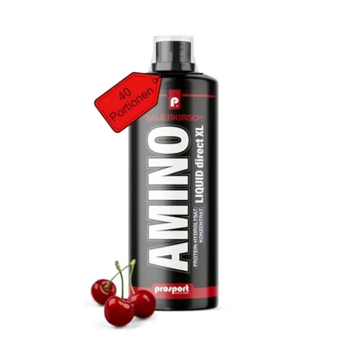 Prosport Amino Liquid direct® XL 1000ml Flasche - Flüssiges Amino Liquid direct XL bietet eine einfache Möglichkeit, hochwertige Aminosäuren schnell aufzunehmen. Ideal für Sportler, die ihre Ernährung ergänzen möchten, ohne Kapseln oder Tabletten schlucken zu müssen.