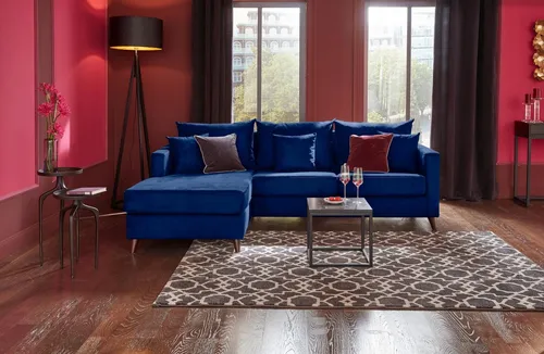 Home affaire Ecksofa Renesse L-Form, lose Kissen, Keder an Sitzkissen