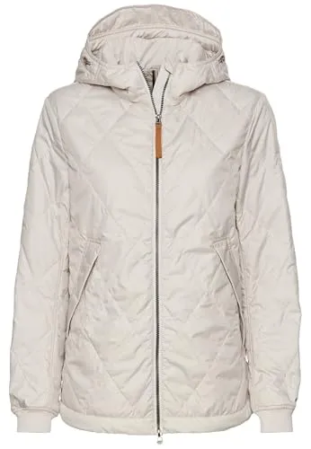 camel active Damen Jacke mit Diamant Steppung Perlweiß - Funktionsjacke, wasserabweisend und winddicht, ideal für aktive Frauen, mit seitlichen Taschen und Regular Fit für optimalen Tragekomfort.