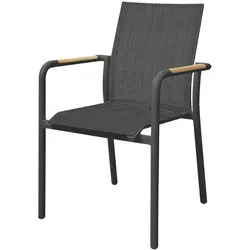 Best Paros Stapelsessel - Anthrazit - Gartenstühle mit eleganter, minimalistischer Gestaltung, wetterfesten Materialien und praktischer Stapelfunktion für platzsparende Aufbewahrung.