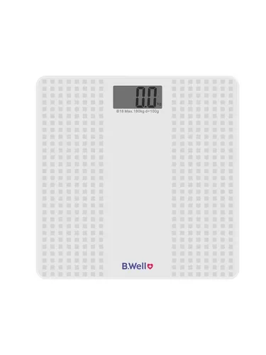 Badezimmerwaage Bathroom Scale PRO-166 - Personenwaagen mit hoher Präzision, bis 180 kg Tragkraft, langlebige 6mm Glasplattform und beleuchtetes LCD-Display für klare Messwerte.
