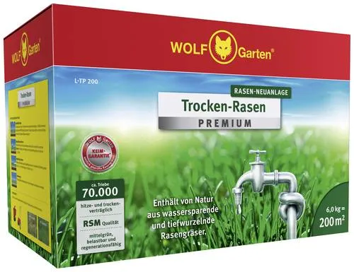 Wolf-Garten Rasensamen (3824650) - Anzucht von robustem und dichtem Rasen, ideal für Hausgärten und Spielplätze, sorgt für eine grüne Oase.