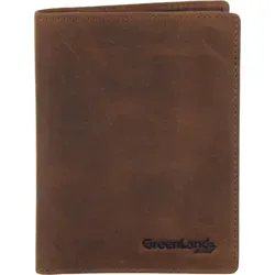GreenLand Nature Leder Ausweisetui Monte Passport / Document Case Brown braun - Braun