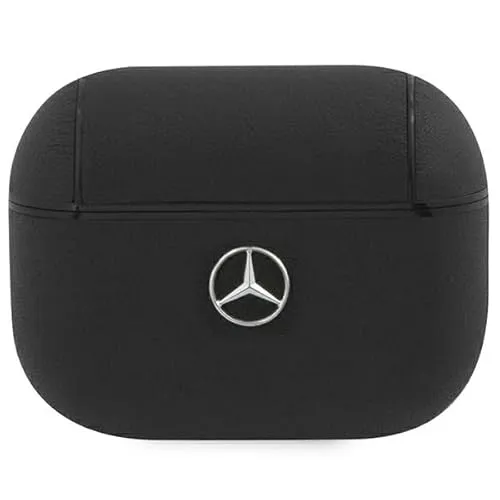 Mercedes Case Cover Box - Silber Logo, stilvolle und stoßfeste Hülle für Apple AirPods Pro 2 in elegantem Schwarz