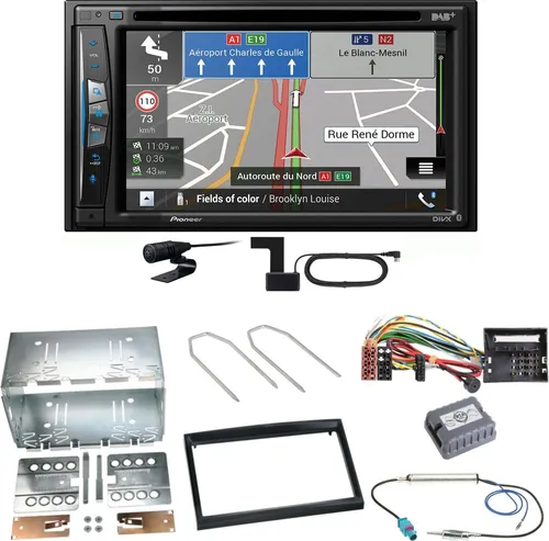 Pioneer AVIC-Z730DAB Navigation USB Einbauset für Peugeot - Vollständiges Einbauset mit Pioneer AVIC-Z730DAB, DAB-Antenne und Adaptern. Ideal für Peugeot 207, 307, Partner und Expert II. Kabelloses Apple CarPlay und digitales Radio für besten Klang und einfache Bedienung.