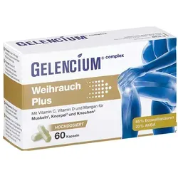 GELENCIUM Weihrauch Plus hochdosiert mit Vitamin C - Hochwertiges Nahrungsergänzungsmittel mit 1000 mg Weihrauch-Extrakt, unterstützt das Immunsystem und fördert das Wohlbefinden