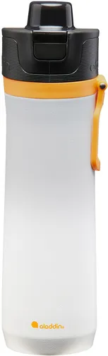 aladdin Isolierflasche Weiß - 600 ml für Damen - Thermobehälter mit pulverbeschichtetem Edelstahl, hält Getränke bis zu 10 Stunden kalt und ist spülmaschinenfest – ideal für Outdoor-Aktivitäten.