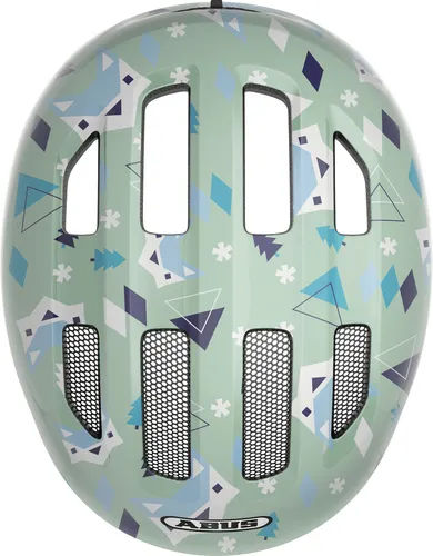 ABUS Smiley 3.0 green nordic S (45-50 cm) - Fahrradhelm für Kinder mit optimalem Rundumschutz, höhenverstellbarem Verstellsystem und kindgerechten Designs - ideal für kleine Fahrradfahrer!