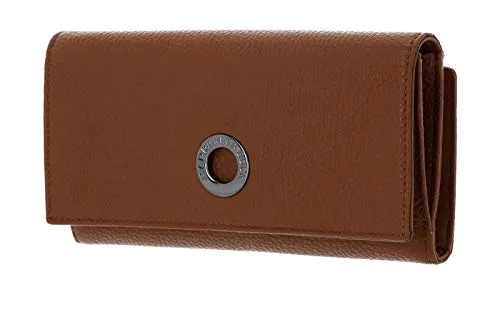 Mandarina Duck Damen Mellow Leather Reisezubehör-Brieftasche, Indian Tan - Damen-Geldbörse aus perlmetallischem Leder mit umlaufendem Reißverschluss, bietet stilvolle Kartenfächer und Druckknopfverschluss für sicheren Transport.