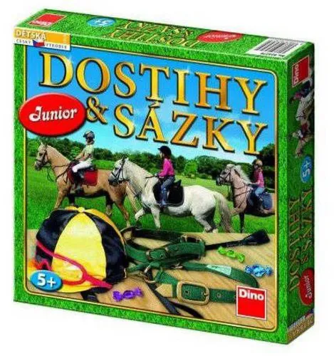 Pferderennen und Wetten Junior - Gesellschaftsspiel für Kinder ab 5 Jahren, lehrt spielerisch den Umgang mit Geld und macht Spaß beim Kauf von Ponys und Ausrüstung.