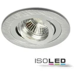 Einbaustrahler BRUSH MR16 GU5.3 rund 35° schwenkbar alu gebürstet Fiai IsoLED 111063