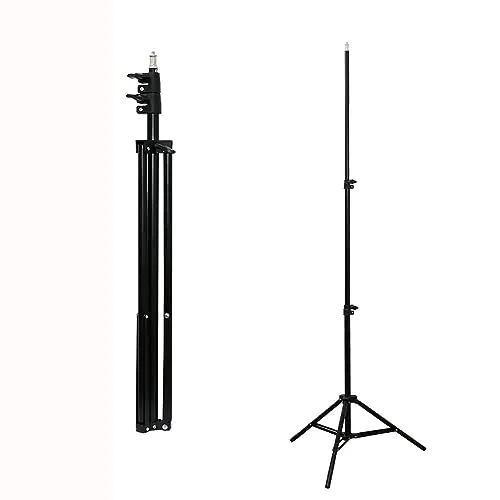 TronicXL 210cm Hohes Stativ Tripod für Kamera Licht Actioncam Webcam Ständer Halterung Tripod 1/4" hoch 2,1m Dreibein Studio