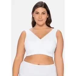 Sheego Bügelloser BH Große Größen in Bustier-Form, mit Spitzenborte weiß 115