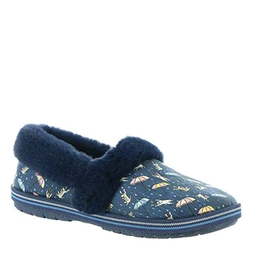 Skechers Damen BOBS TOO COZY - MOVIE NIGHT Hausschuhe - Hausschuhe mit kuschelig warmem Futter und gepolstertem Skechers Memory Foam Fußbett für ultimativen Komfort beim Entspannen zu Hause.