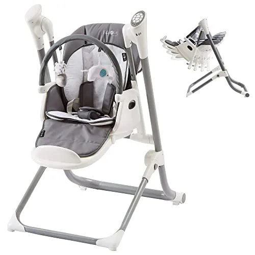FableKids Babyschaukel 2in1 Wippe NOA - Babyschaukel für 6-36 Monate, klappbar mit Schreisensor und 12 Melodien – ideal für entspannte Momente und beruhigende Schaukelfunktion.
