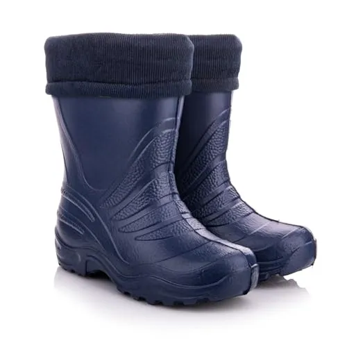 LEMIGO Kinder Gummistiefel TERMIX 861, gefüttert, dunkelblau (28/29) - Vielseitige, wasserdichte Gummistiefel für Kinder, ideal bei Regenwetter. Mit herausnehmbarer Fütterung und rutschfester Sohle für sicheren Halt. Leicht zu reinigen und bequem zu tragen.