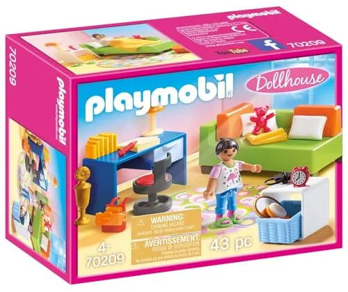 PLAYMOBIL Dollhouse Jugendzimmer - Kreatives Rollenspielset mit Schlafsofa und Schreibtisch, fördert Kreativität und Interaktion für unvergessliche Momente