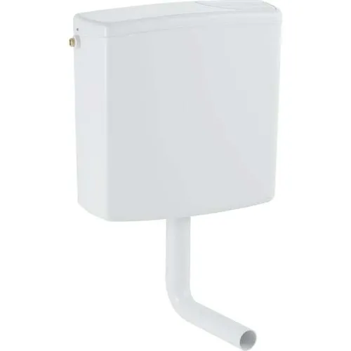 Geberit AP-Spülkasten AP140 tiefhängend - Sanitärinstallation; ideal für öffentliche Bereiche mit seitlich verschraubtem Spülkastendeckel für erhöhte Stabilität.