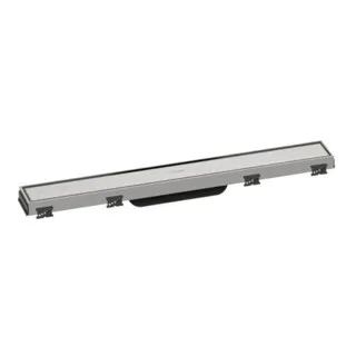 hansgrohe RainDrain Match Duschrinne 56036800 - 60cm Fertigset - Sanitärinstallation mit höhenverstellbarem Rahmen (7-18 mm) für perfekte Anpassung an Fliesenstärke, aus Edelstahl 304, ideal für Neubau und Sanierung.